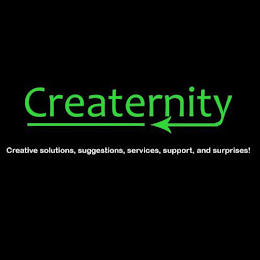 CREATERNITY CREATIVE SOLUTIONS, SUGGESTIONS, SERVICES, SUPPORT AND SURPRISES! logo