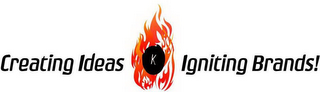 CREATING IDEAS K IGNITING BRANDS! logo