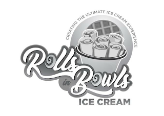 CREATING THE ULTIMATE ICE CREAM EXPERIENCE ROLLS IN BOWLS ICE CREAM logo