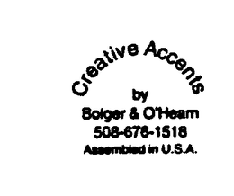 CREATIVE ACCENTS BY BOLGER & O'HEARN logo