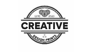 CREATIVE DESIGN PRINTS ESTD 2023 logo