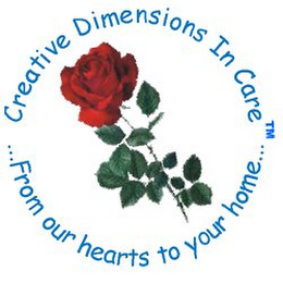 CREATIVE DIMENSIONS IN CARE TM ..FROM OUR HEARTS TO YOUR HOME... logo