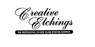 CREATIVE ETCHINGS THE PROFESSIONAL ON-SITE GLASS ETCHING COMPANY logo