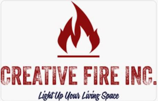 CREATIVE FIRE INC. LIGHT UP YOUR LIVING SPACE logo