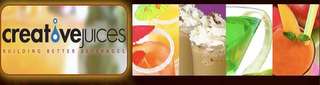 CREATIVE JUICES BUILDING BETTER BEVERAGES. logo
