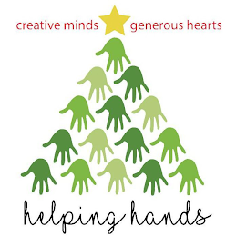 CREATIVE MINDS GENEROUS HEARTS HELPING HANDS logo