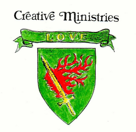 CREATIVE MINISTRIES LOVE logo