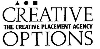 CREATIVE OPTIONS THE CREATIVE PLACEMENTAGENCY logo