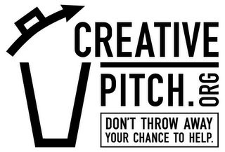 CREATIVE PITCH.ORG DON'T THROW AWAY YOUR CHANCE TO HELP. logo