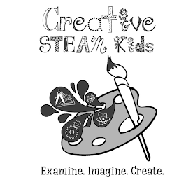 CREATIVE STEAM KIDS EXAMINE. IMAGINE. CREATE. logo