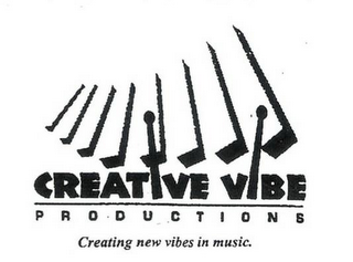 CREATIVE VIBE P R O D U C T I O N S CREATING NEW VIBES IN MUSIC. logo