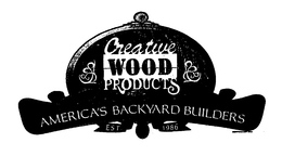 CREATIVE WOOD PRODUCTS AMERICA'S BACKYARD BUILDERS EST. 1986 logo