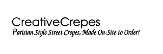 CREATIVECREPES PARISIAN STYLE STREET CREPES, MADE ON-SITE TO ORDER! logo