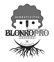 · CREATIVITY · BLONKOPRO · GROOMING · EXISTENCE logo