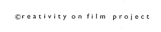CREATIVITY ON FILM PROJECT logo