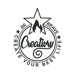 CREATIVRY BE BRAVE CREATE YOUR BEST LIFE logo