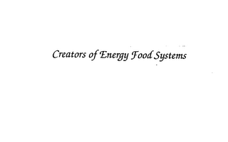CREATORS OF ENERGY FOOD SYSTEMS logo