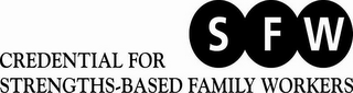 CREDENTIAL FOR STRENGTHS-BASED FAMILY WORKERS SFW logo