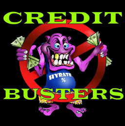 CREDIT BUSTERS HYRATE % logo