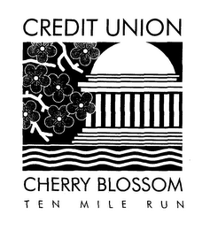 CREDIT UNION CHERRY BLOSSOM TEN MILE RUN logo