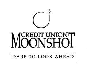 CREDIT UNION MOONSHOT DARE TO LOOK AHEAD logo