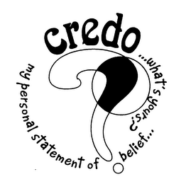 CREDO MY PERSONAL STATEMENT OF BELIEF... WHAT'S YOURS? logo