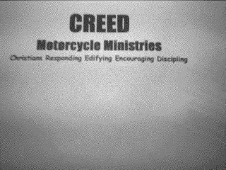 CREED MOTORCYCLE MINISTRIES CHRISTIANS RESPONDING EDIFYING ENCOURAGING DISCIPLING logo