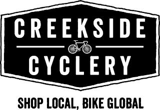 CREEKSIDE CYCLERY SHOP LOCAL, BIKE GLOBAL logo