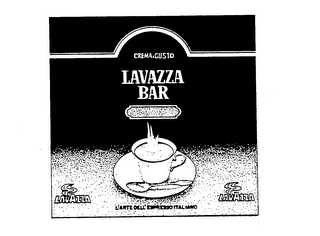 CREMA E GUSTO LAVAZZA BAR LAVAZZA LARTE DELL'ESPRESSO ITALIANO logo