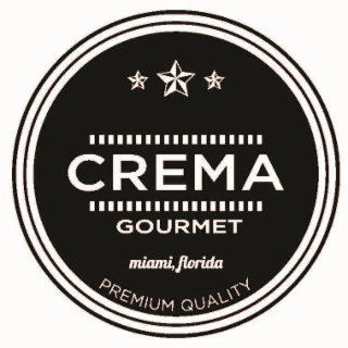 CREMA GOURMET MIAMI, FLORIDA PREMIUM QUALITY logo