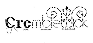 CREMBLEWICK CREWEL EMBROIDERY CANDLEWICKING logo
