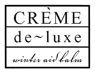 CREME DE~LUXE WINTER AID BALM logo