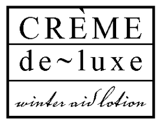 CREME DE~LUXE WINTER AID LOTION logo