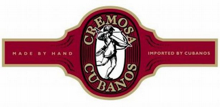 CREMOSA CUBANOS MADE BY HAND IMPORTED BY CUBANOS logo