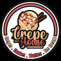 CREPE HOUSE@CREPEHOUSENYC CREPES . SHAKES . WAFFLES . ICE CREAM logo