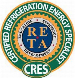 CRES CERTIFIED REFRIGERATION ENERGY SPECIALIST EDUCATION EFFICIENCY DEVELOPMENT RETA logo