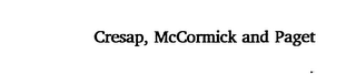 CRESAP, MCCORMICK AND PAGET logo