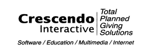 CRESCENDO INTERACTIVE TOTAL PLANNED GIVING SOLUTIONS SOFTWARE / EDUCATION / MULTIMEDIA / INTERNET logo