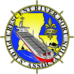 CRESCENT RIVER PORT PILOTS' ASSOCIATION 1908 logo