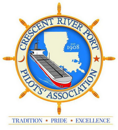 CRESCENT RIVER PORT PILOTS' ASSOCIATIONEST. 1908 TRADITION * PRIDE * EXCELLENCE logo