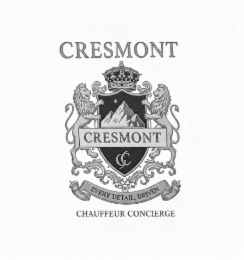 CRESMONT CRESMONT EVERY DETAIL, DRIVEN CHAUFFEUR CONCIERGE CC logo