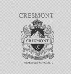 CRESMONT CRESMONT EVERY DETAIL, DRIVEN CHAUFFEUR CONCIERGE CC logo