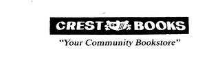 CREST CB BOOKS "YOUR COMMUNITY BOOKSTORE" logo