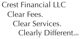 CREST FINANCIAL LLC CLEAR FEES. CLEAR SERVICES. CLEARLY DIFFERENT. logo