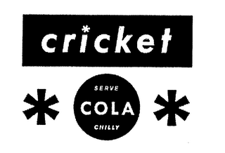 CRICKET SERVE COLA CHILLY logo