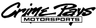 CRIME PAYS MOTORSPORTS logo