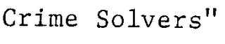 "CRIME SOLVERS" logo