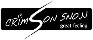 CRIMSON SNOW GREAT FEELING logo