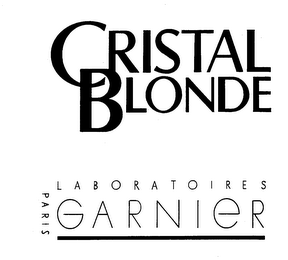 CRISTAL BLONDE LABORATOIRES GARNIER PARIS logo
