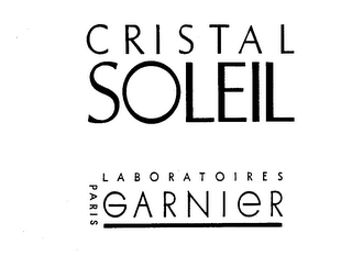 CRISTAL SOLEIL LABORATOIRES GARNIER PARIS logo